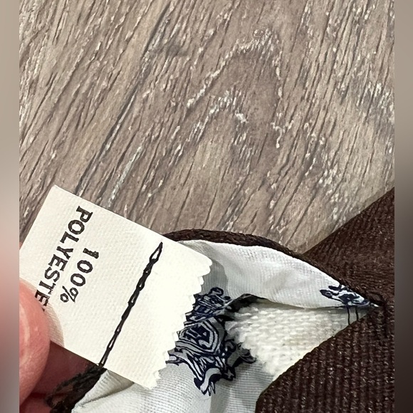 Embroidered Woven Shark Pattern Tie Burkhardt’s Cincinnati OH Designer Brown EUC - Picture 9 of 13